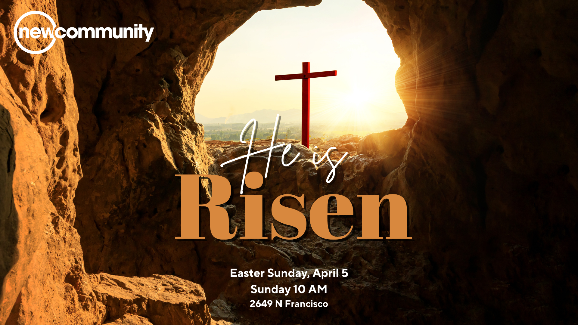 Empty Cross - He is Risen! Sunday Service, April 5, 2026 10 AM