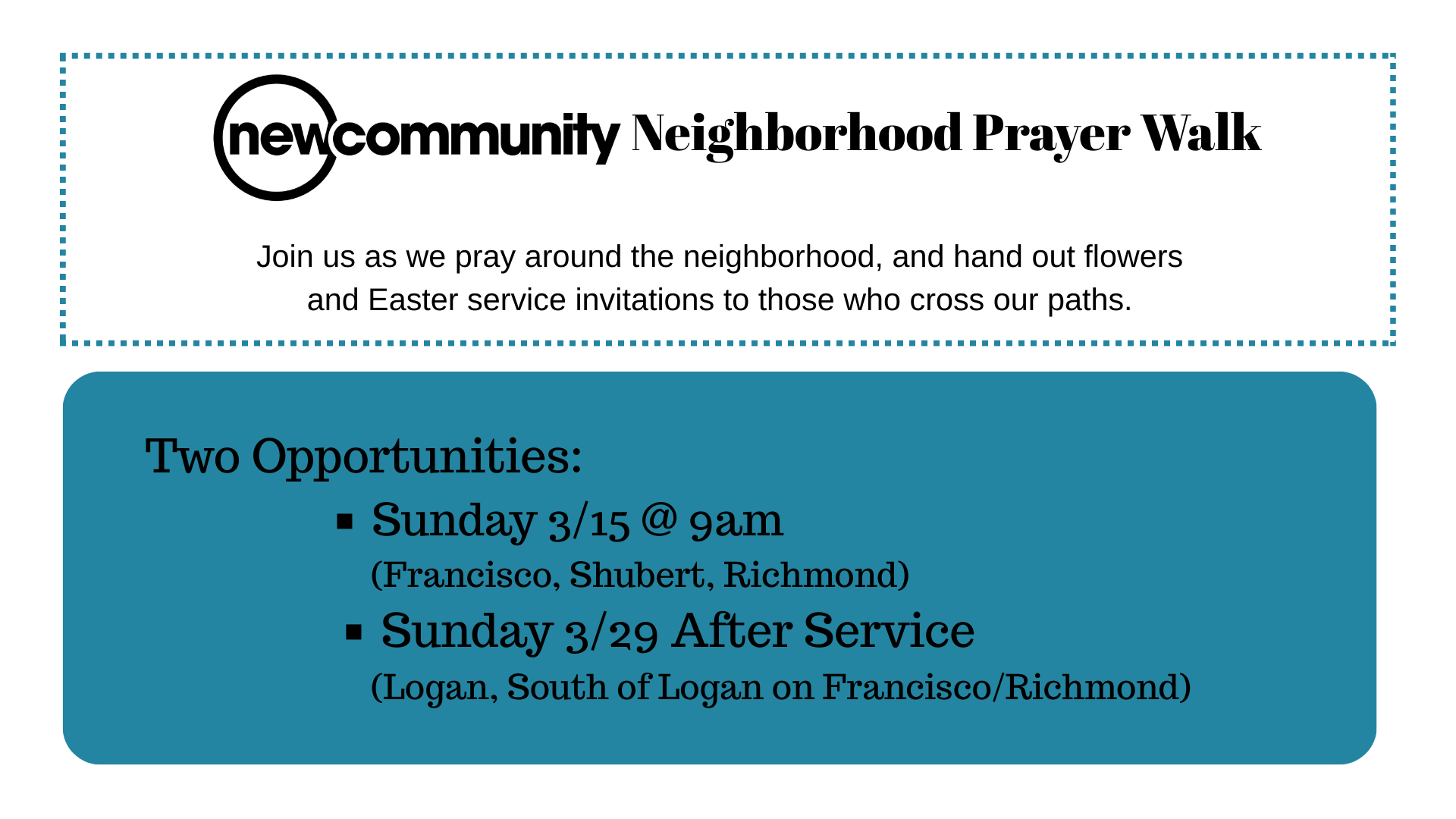 Neighborhood Prayer Walk