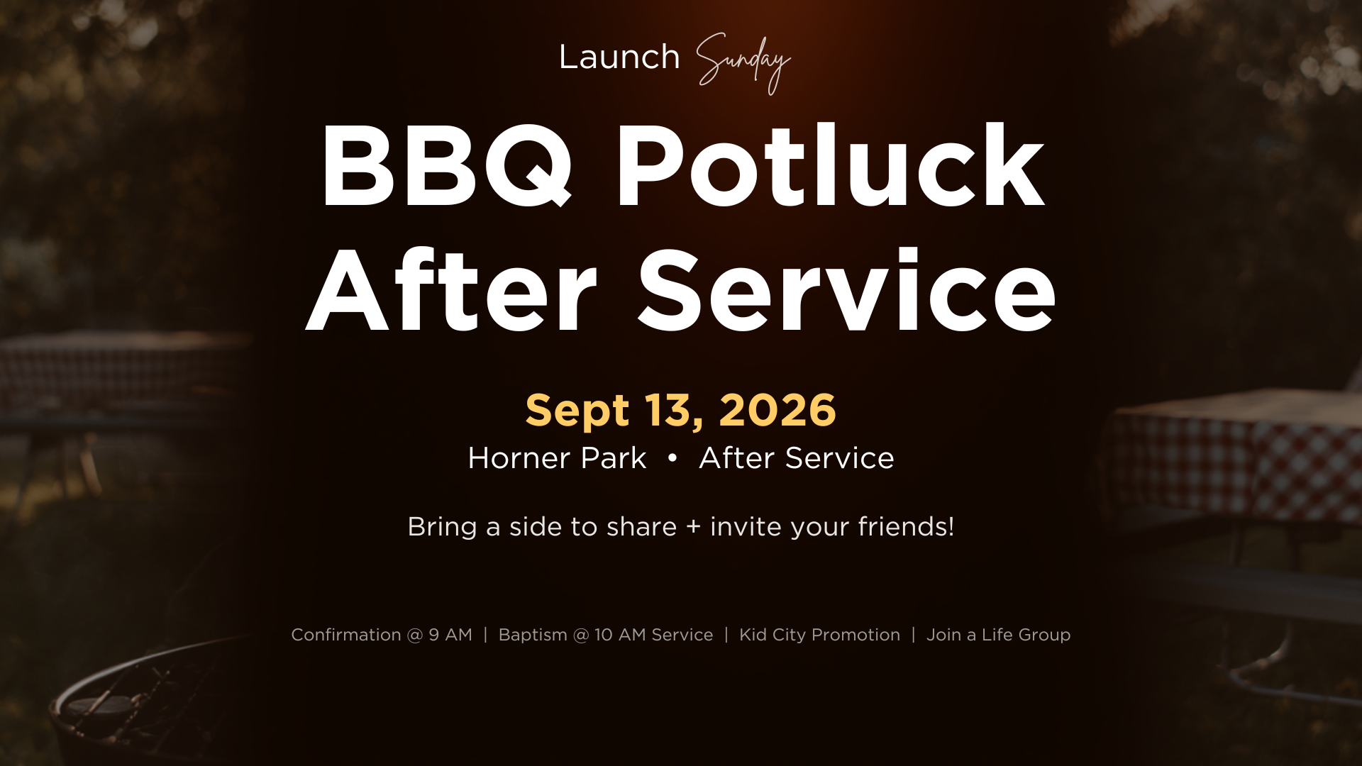 Launch Sunday: BBQ Potluck